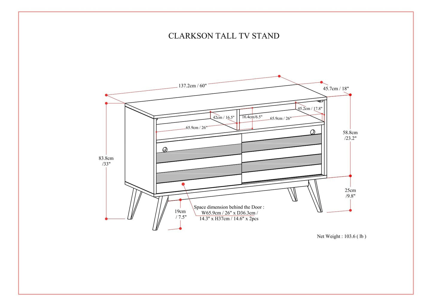 Clarkson - TV Stand - Rustic Natural Aged Brown