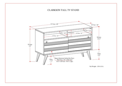 Clarkson - TV Stand - Rustic Natural Aged Brown