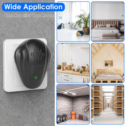 Ultrasonic Pest Repeller 2-Pack for Mosquitoes, Roaches & Rats
