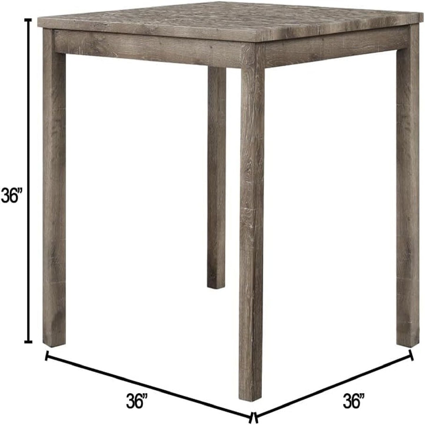 Transitional Counter Dining Set With 4 Tufted Stools