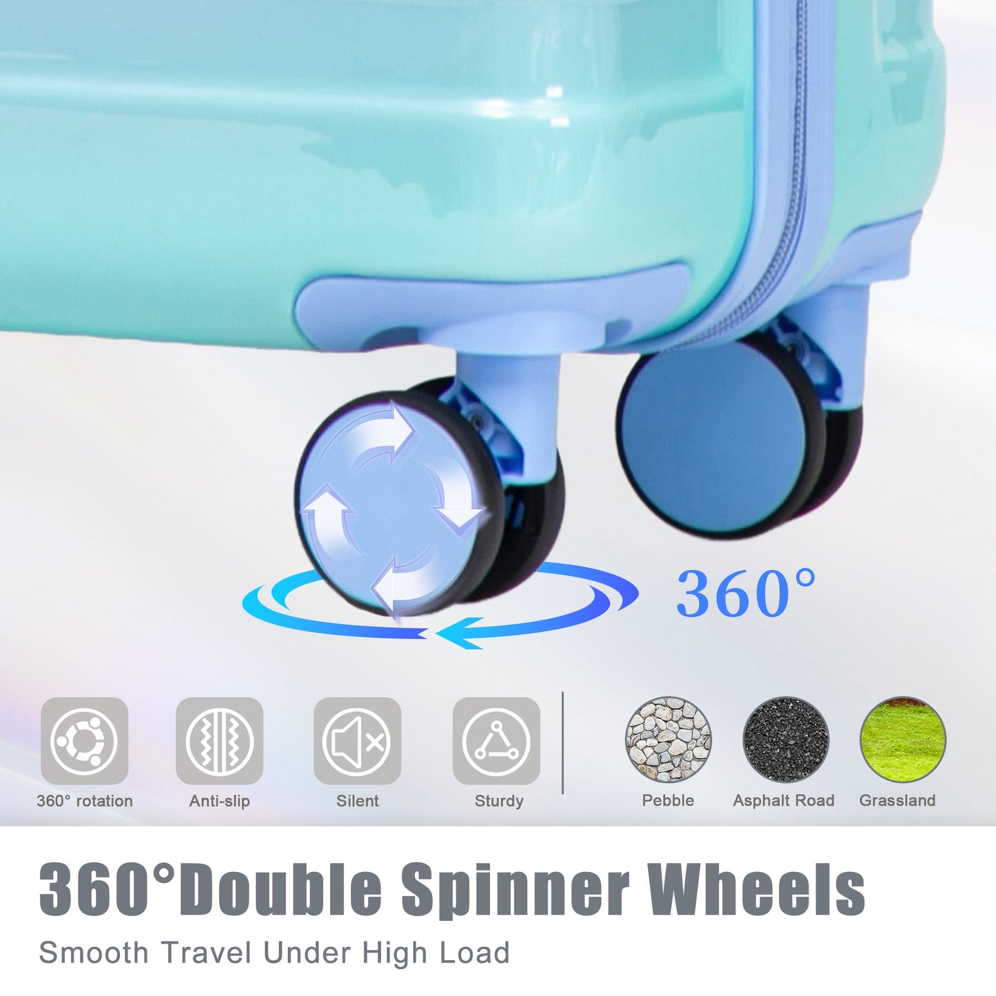3-Piece PC Spinner Wheel Luggage Set