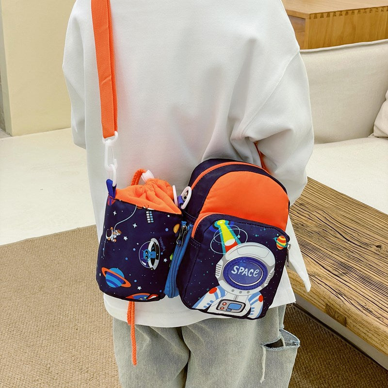 Girls And Boys Convertible Crossbody Backpack Cute Small Water Bottle Backpack For Outdoor Trips