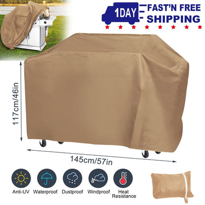 57-Inch BBQ Grill Cover - Weather Resistant Outdoor Protection