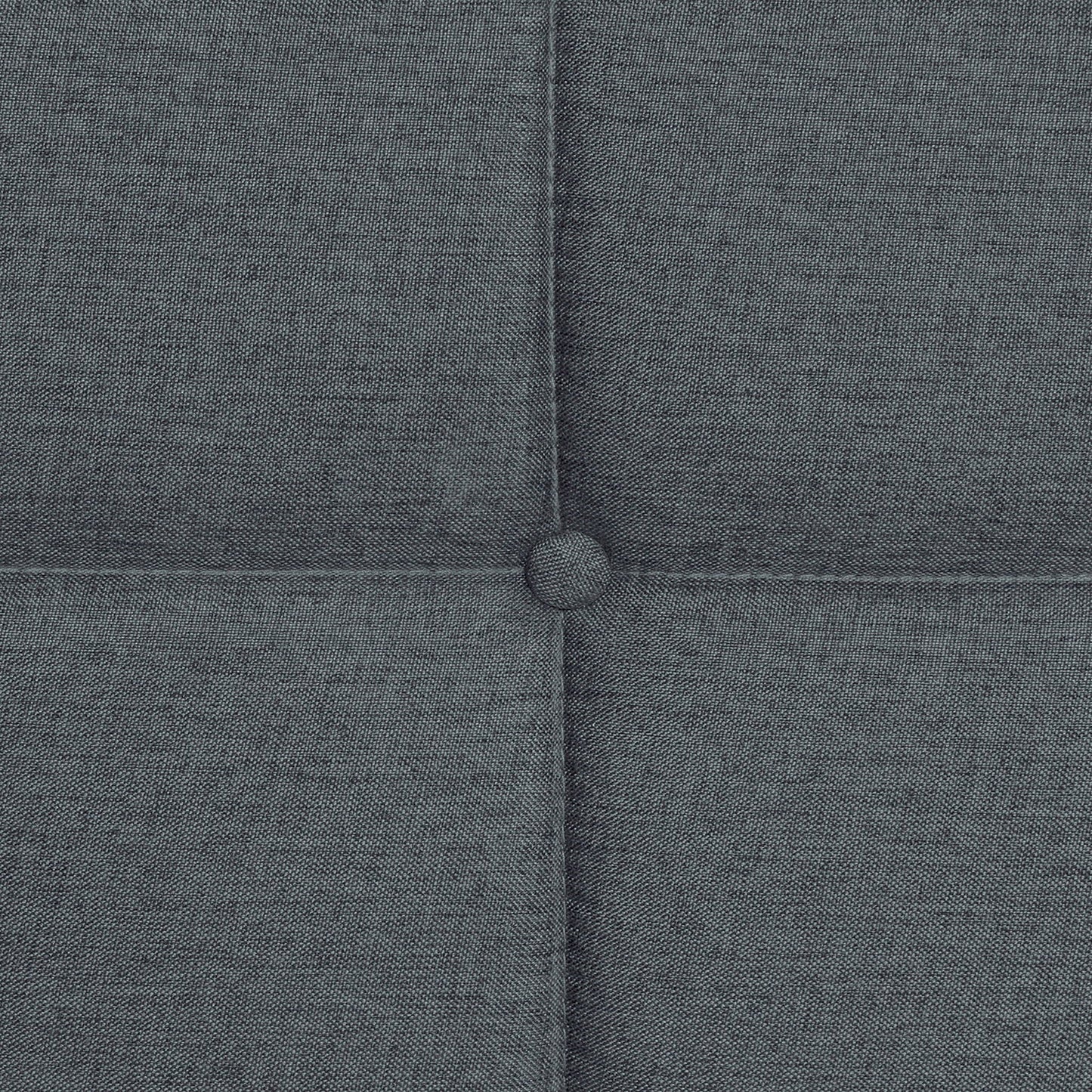 Queen Size Upholstered Platform Bed Frame With Button Tufted Linen Fabric Headboard - Dark Gray