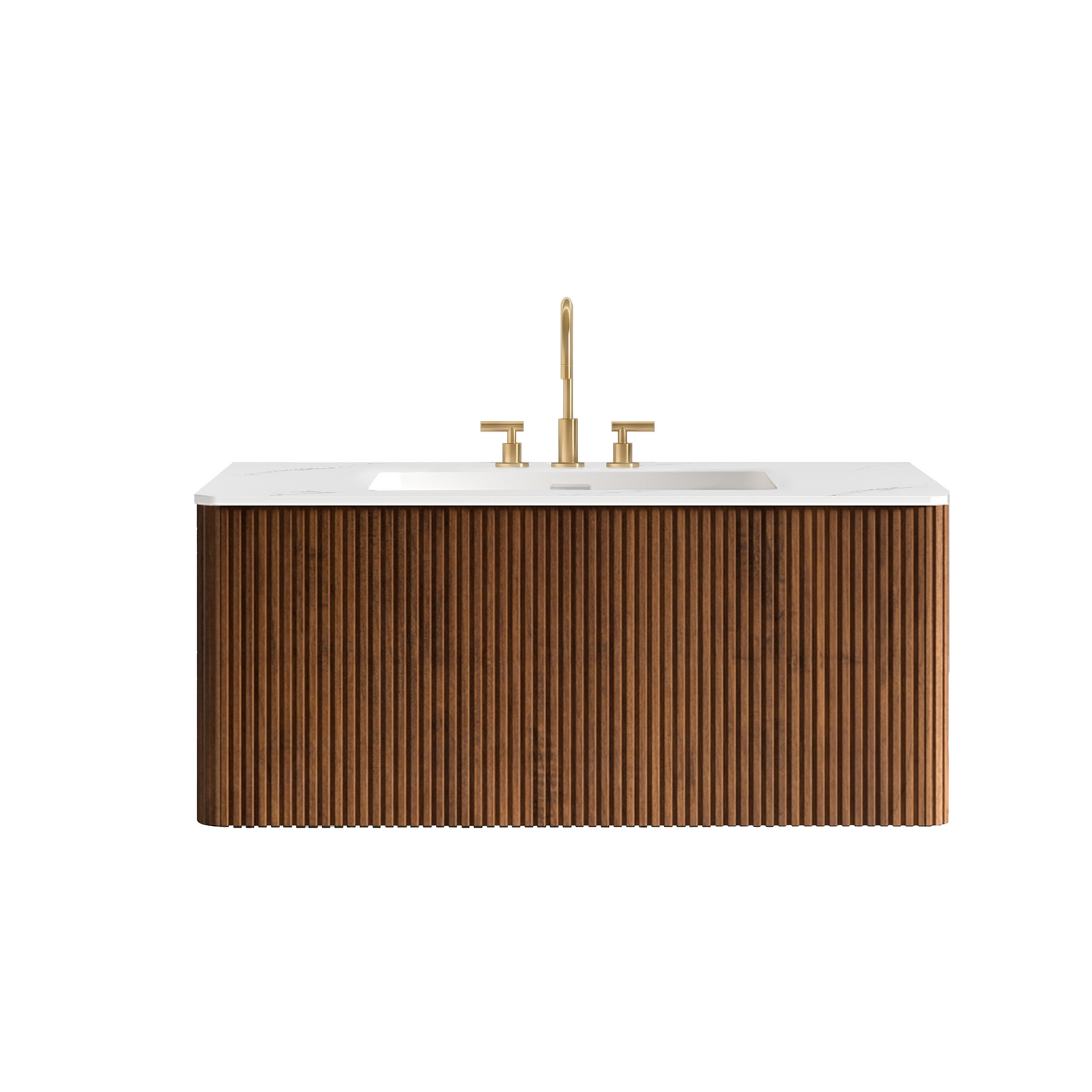 Etna 36" Striped Walnut Bathroom Vanity