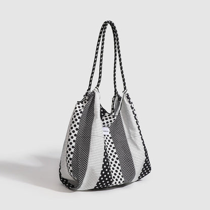 Polka Dot Tote Bag - Versatile & Portable Shoulder Bag, Large-Capacity Environmentally Friendly Hobo Bag for Women