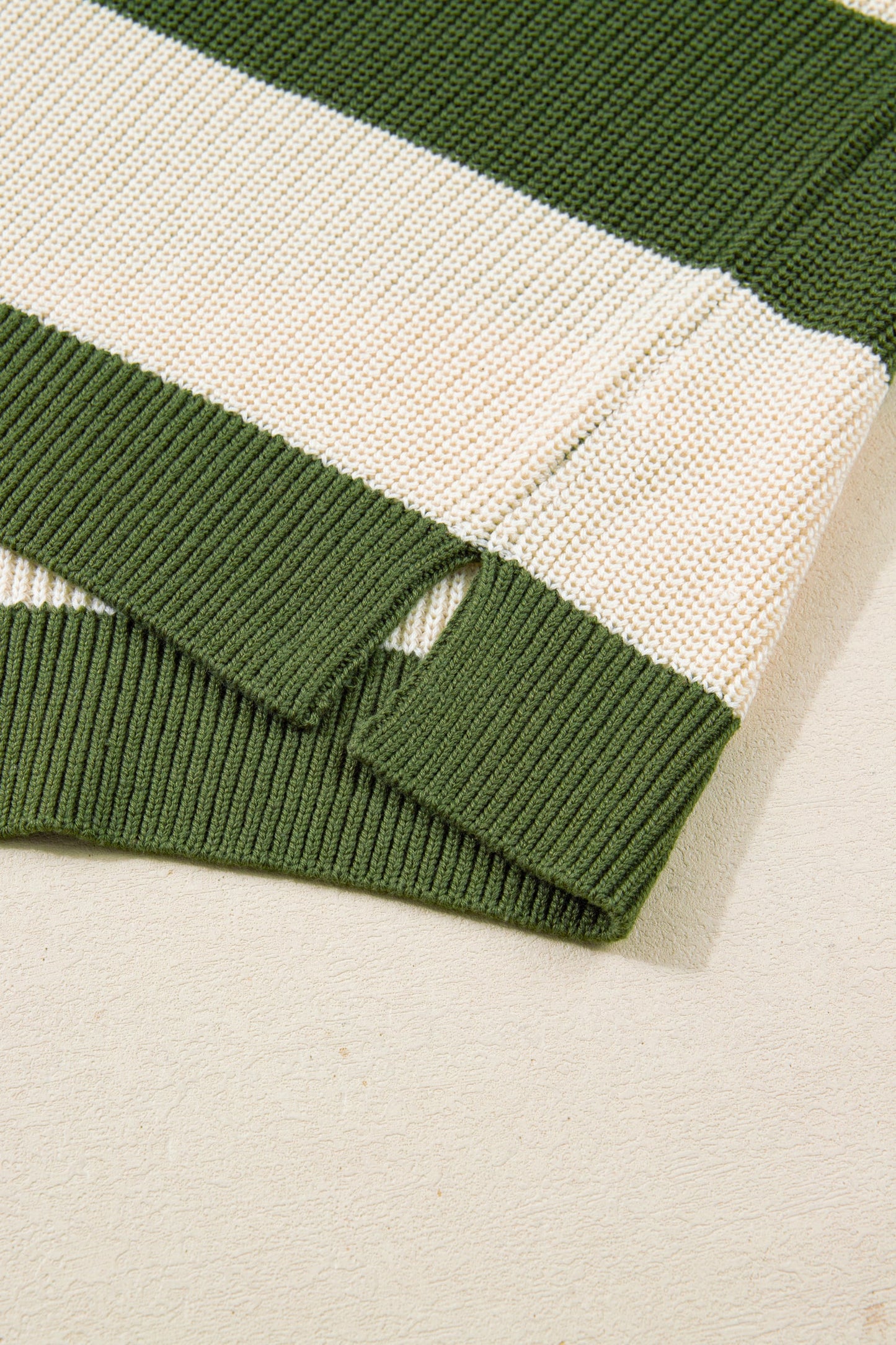 Violet Stripe Colorblock Notched PLUS Sweater