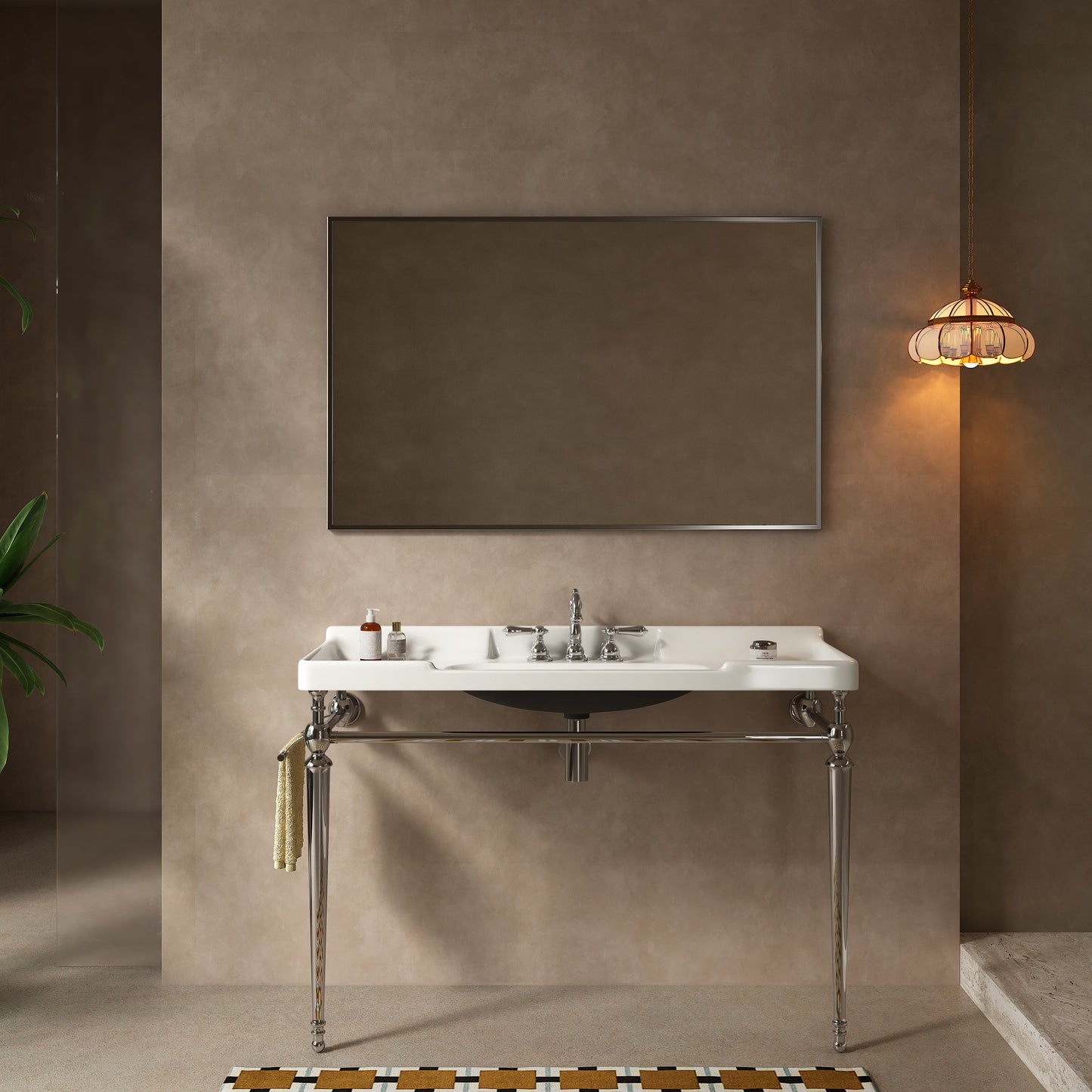 VICI 48" Bathroom Console Sink, Wall-Mounted