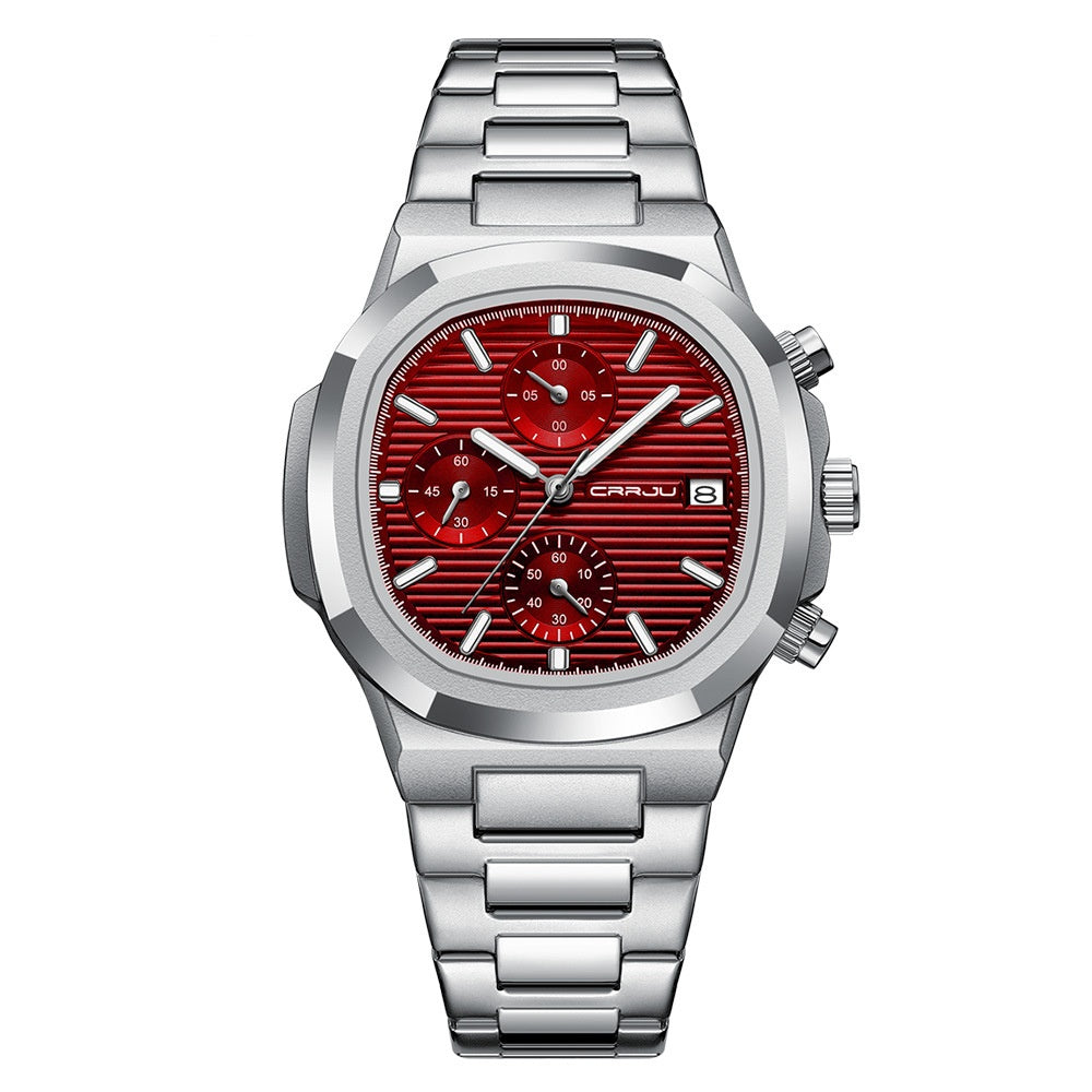 Multifunctional Quartz Waterproof Calendar Six-pin Watch