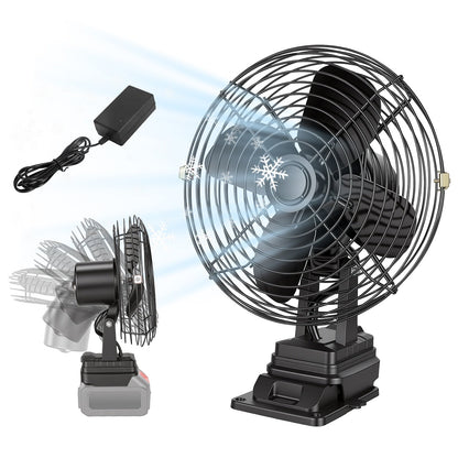 Portable Jobsite Fan 9" Compatible with Makita 21V Battery