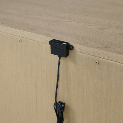3 Drawer Nightstand With USB Charging Port - Brown