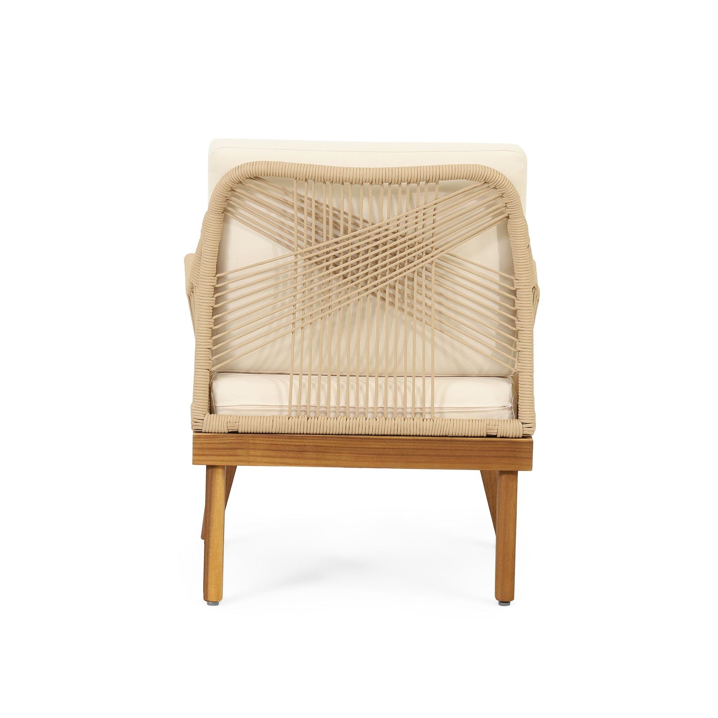 Hueber Outdoor And Rope 4 Seater Chat Set With Cushions - Teak
