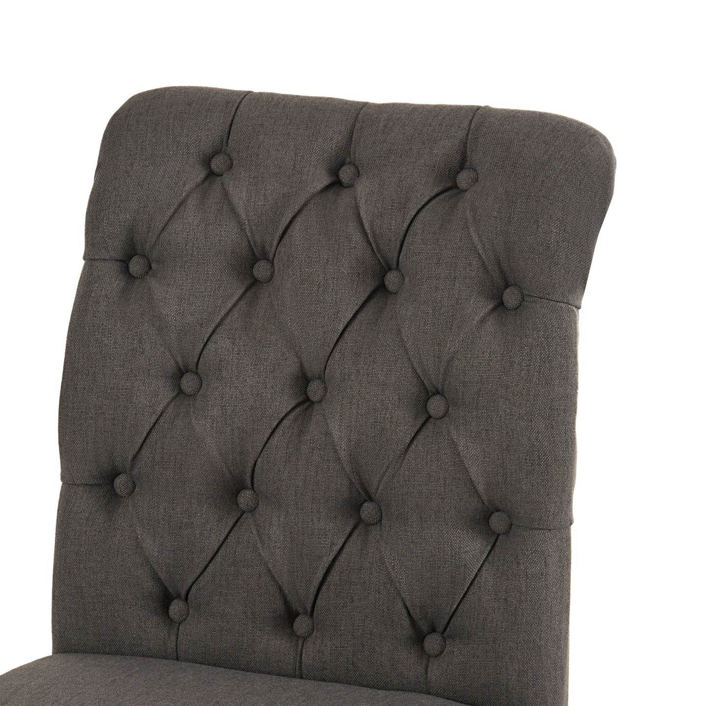 Broxton Tuft Dining Rolltop Chairs With Button Tufted Backrest (Set of 2)