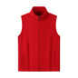 Zipper Stand Collar Double-sided Fleece Cardigan Fleece Vest
