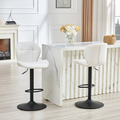 Set of 2 Height Adjustable Bar Stools