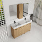 60" Double Sink Bathroom Vanity Set with Tall Cabinet