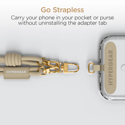 HyperGear TECHcessories Sand Rope with Gold Accents Universal Crossbody Phone Strap