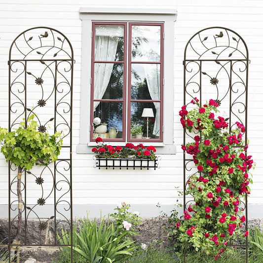 4 Pack Metal Garden Trellis 86.7" x 19.7" Rustproof for Climbing Plants