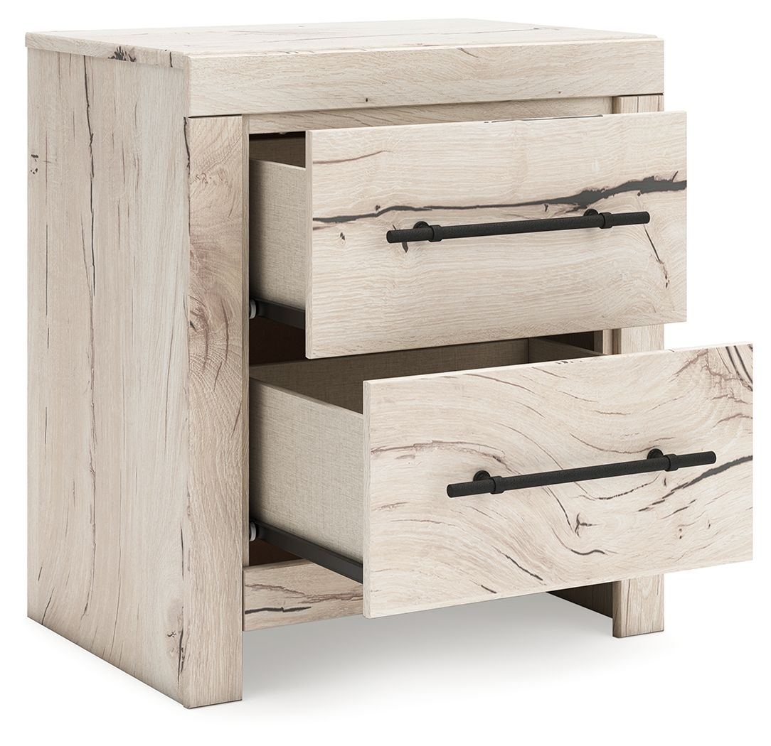 Lawroy - Two Drawer Night Stand - Light Natural