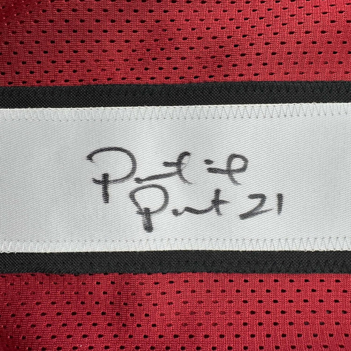 Framed Autographed/Signed Patrick Peterson 35x39 Arizona Red Football Jersey JSA COA