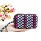 Floral Printed Fabric Wristlet Wallet for Women - Double Zipper Clutch with Wrist Strap
