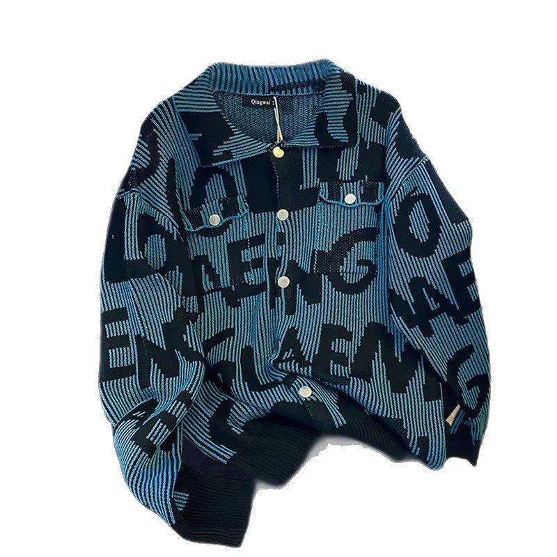 Mens Retro Lapel Plaid Loose-Fit Coat