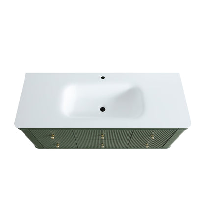 48" Wall Mounted & Floating Single Bathroom Vanity