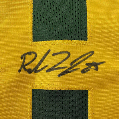 Framed Autographed/Signed Robert Tonyan 35x39 Green Bay Color Rush Green Football Jersey JSA COA