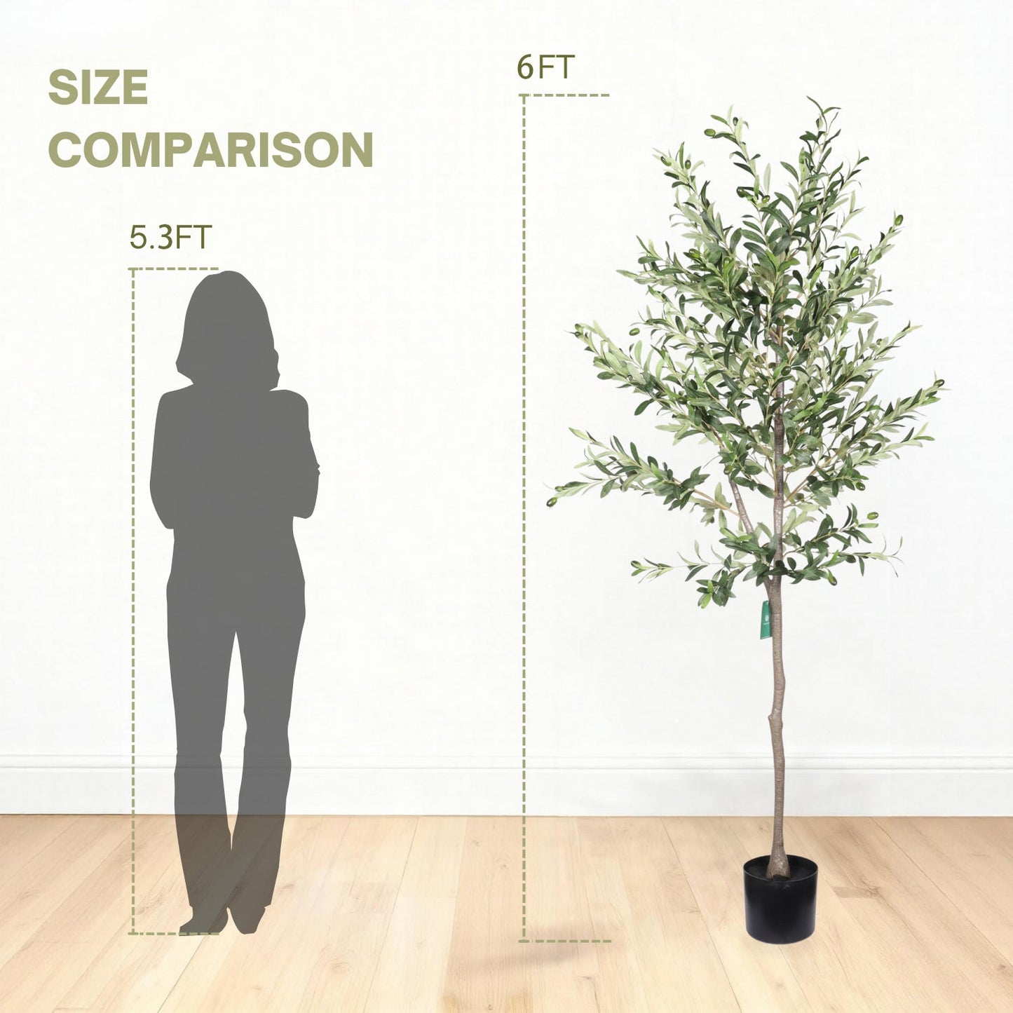 6FT Artificial Olive Tree in