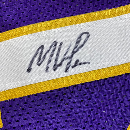 Framed Autographed/Signed Metta World Peace 35x39 Los Angeles LA Purple Basketball Jersey PSA/DNA COA