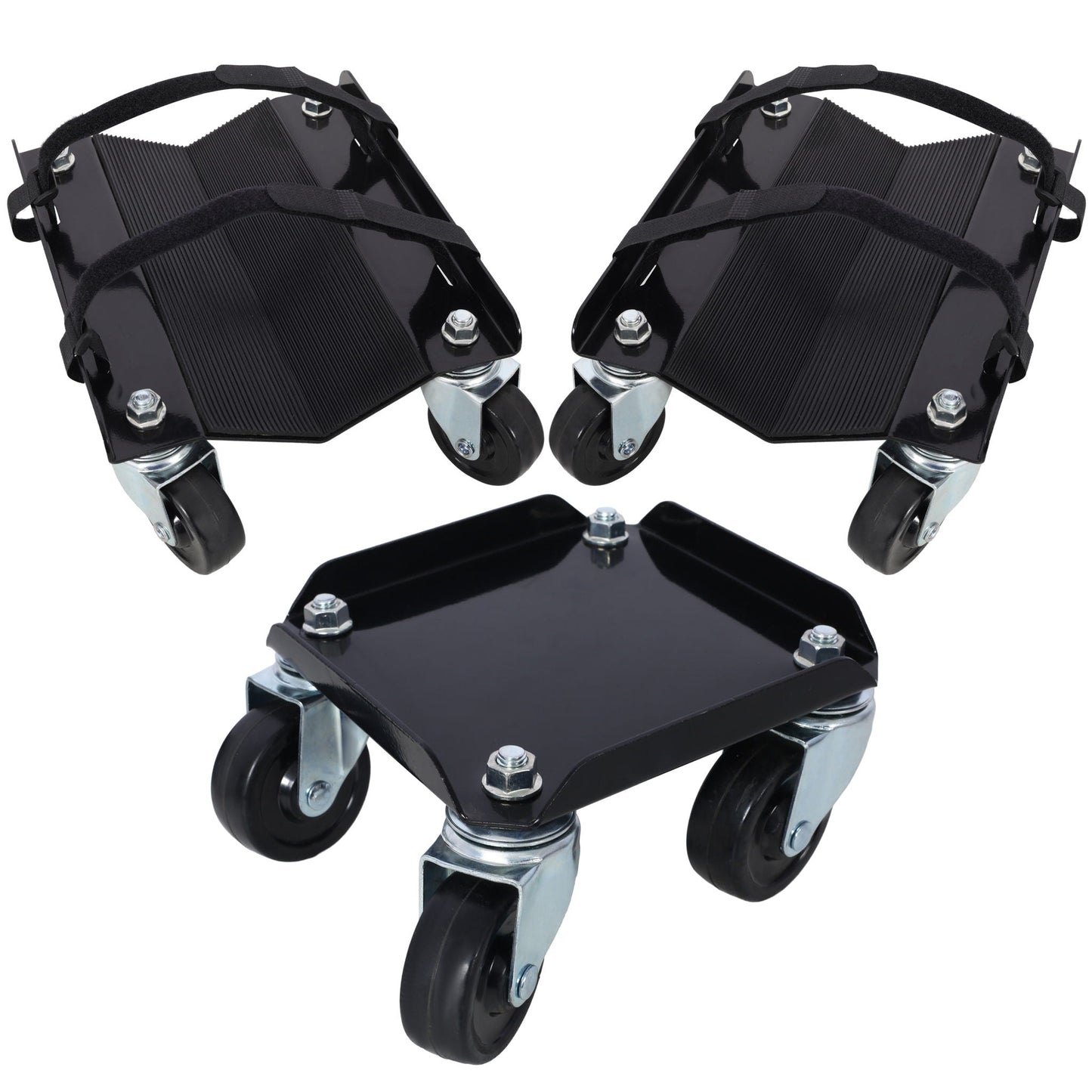 Heavy Duty Steel Snowmobile Dolly with V Slide and Swivel Casters