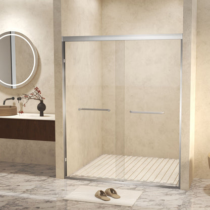 Double Sliding Shower Door With Explosion Proof Film