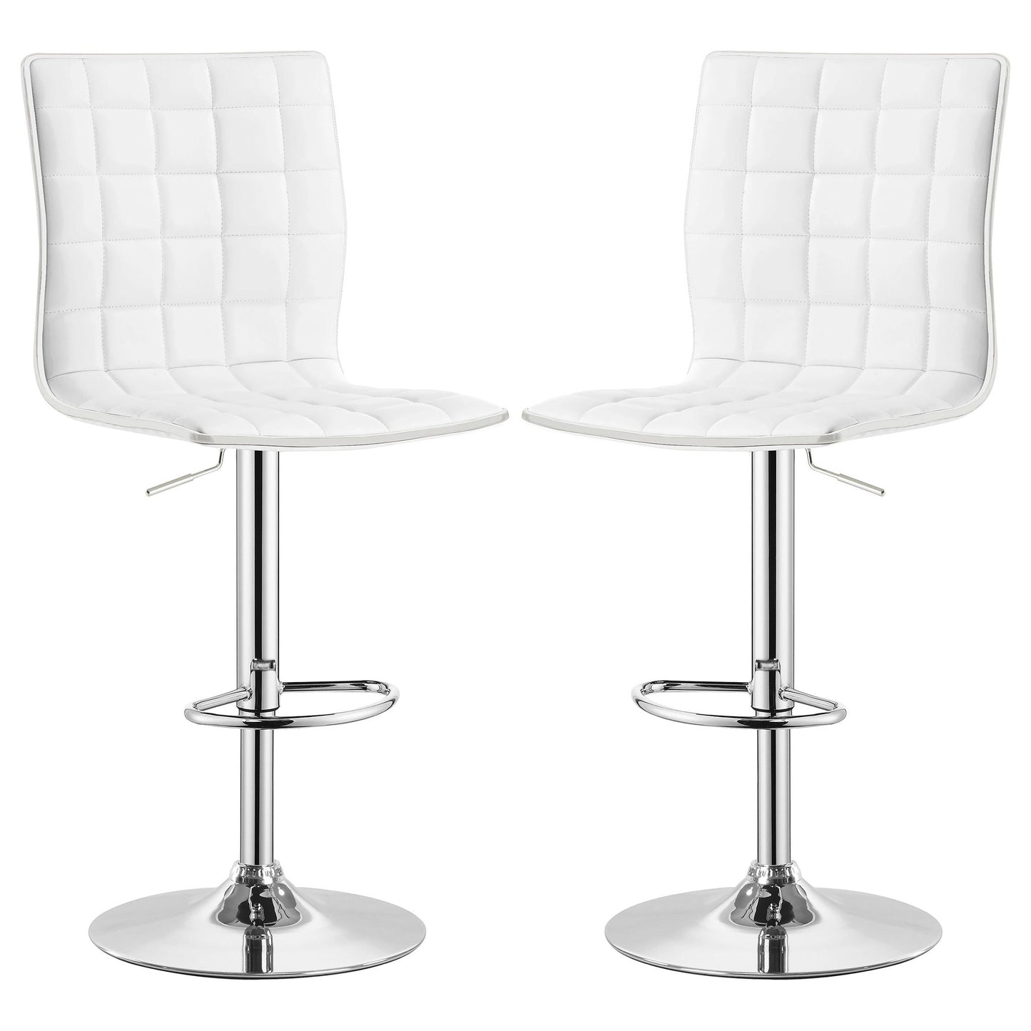 Ashbury - Upholstered Adjustable Bar Stool (Set of 2) - White