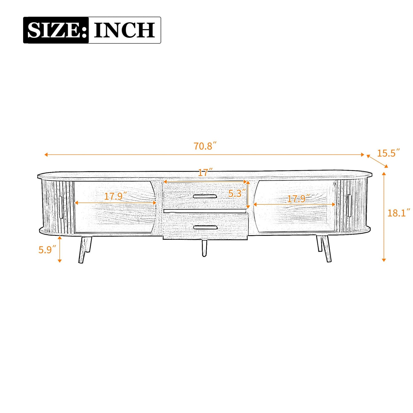 TV Stand Entertainment Center With Storage