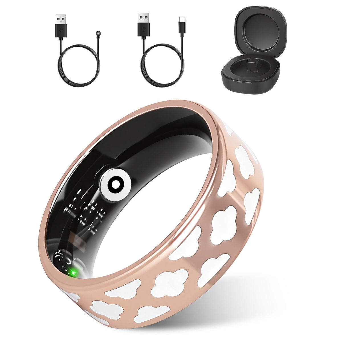 Smart Ring Health Tracker with Sleep & Fitness Monitoring