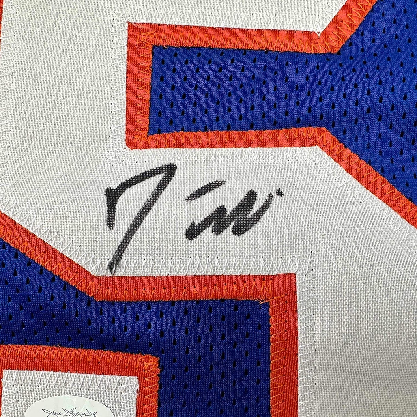 Framed Autographed/Signed Jason Williams 35x39 Florida Blue College Basketball Jersey JSA COA