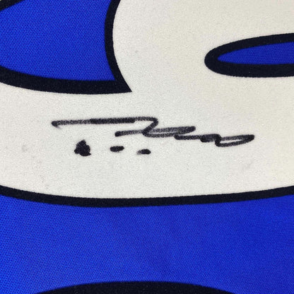 Framed Autographed/Signed John Terry 35x39 Chelsea FC Blue Soccer Futbol Jersey Beckett BAS COA