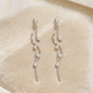 Vintage Long Zircon Tassel Earrings