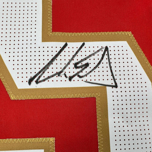 Framed Autographed/Signed Aaron Ekblad 35x39 Florida Red Hockey Jersey JSA COA