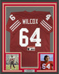 Framed Autographed/Signed Dave Wilcox HOF 2000  35x39 San Francisco 49ers Red Football Jersey GTSM COA