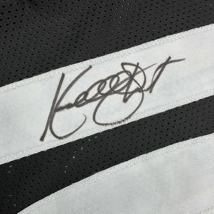 Framed Autographed/Signed Kordell Stewart 35x39 Pittsburgh Black Football Jersey Beckett BAS COA