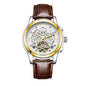 New Mens Large-rotor Skeleton Automatic Mechanical Watch