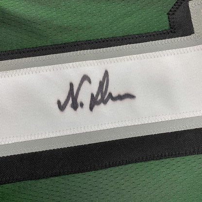 Framed Autographed/Signed Nakobe Dean 35x39 Philadelphia Green Football Jersey JSA COA