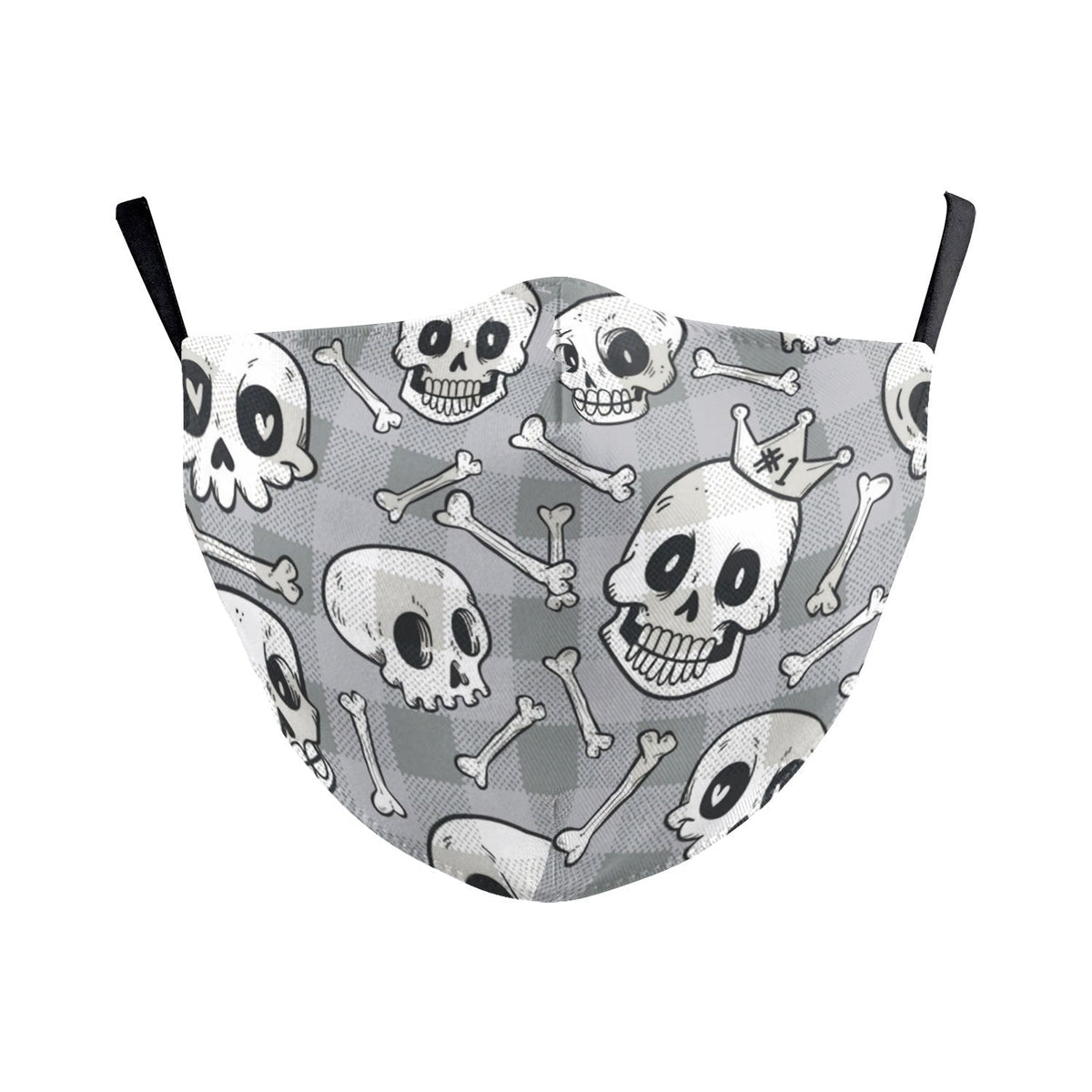 Digital Printing Halloween Skull Pumpkin Creative Design Double-layer Dustproof Mask