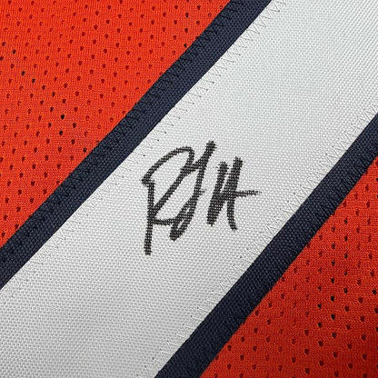Framed Autographed/Signed R.J RJ Harvey 35x36 Denver Orange Football Jersey JSA COA