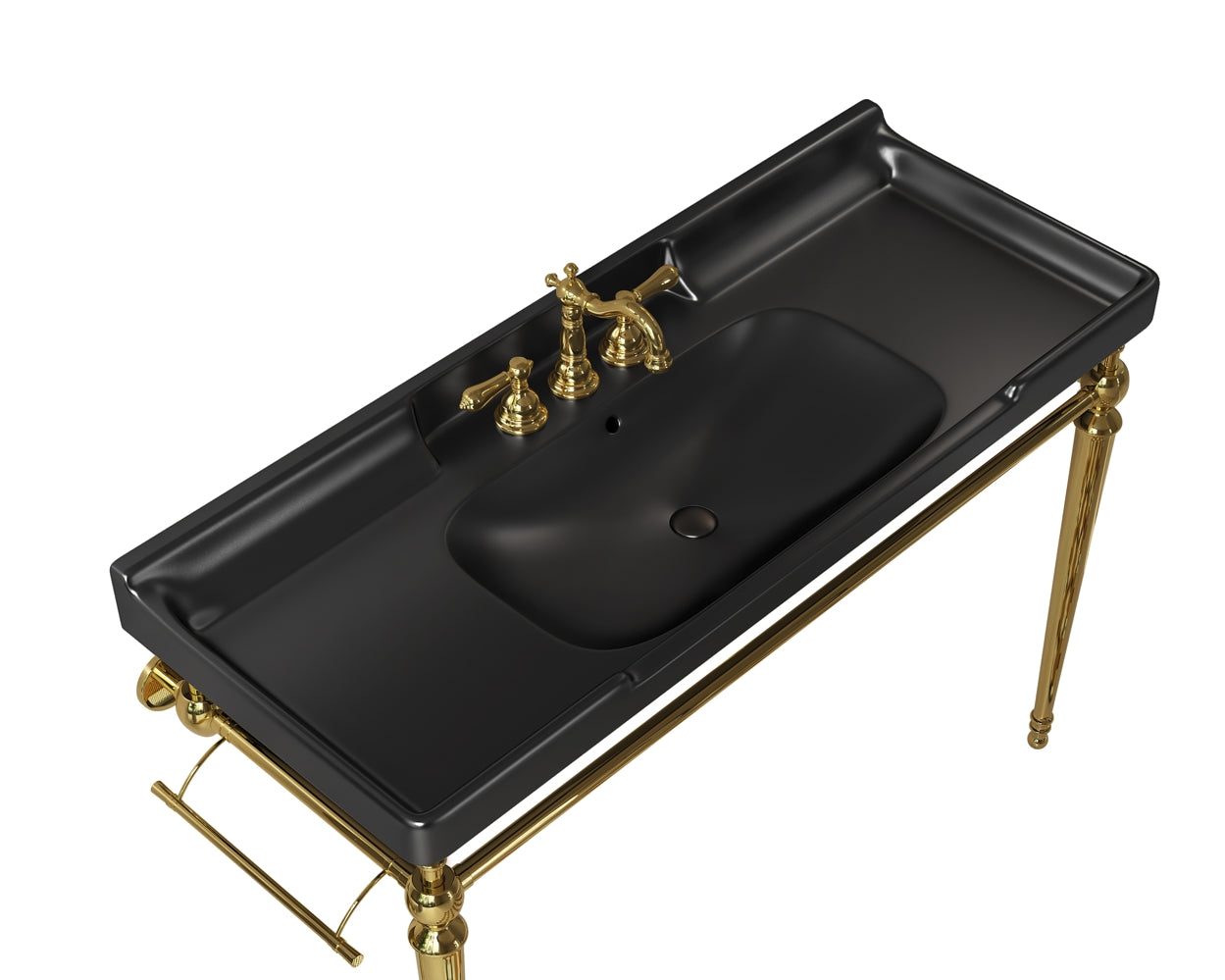 VICI 48" Bathroom Ceramic Basin with 3 Pre-Drilled Holes