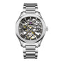 Mens Watch With A Transparent Mechanical Skeleton Dial