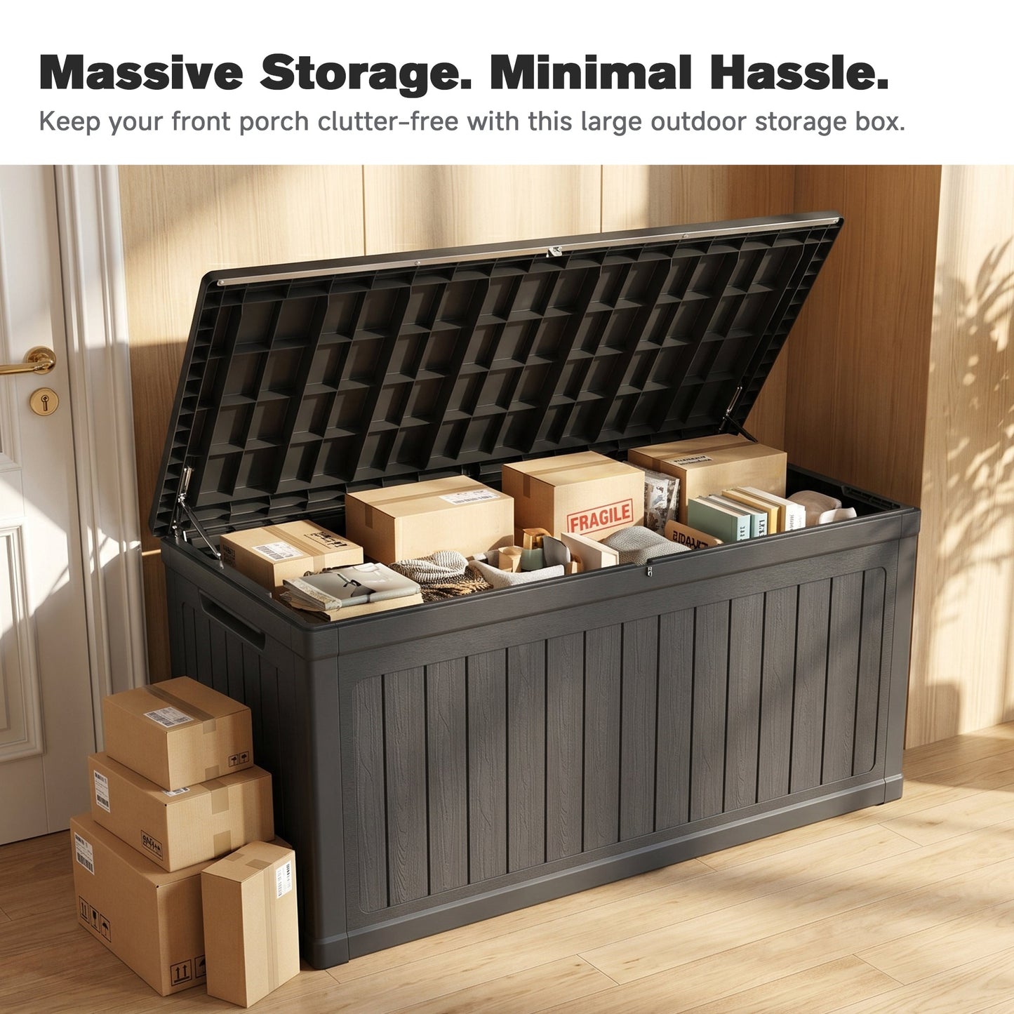 260 Gallon Large Outdoor Storage XXL Deck Box