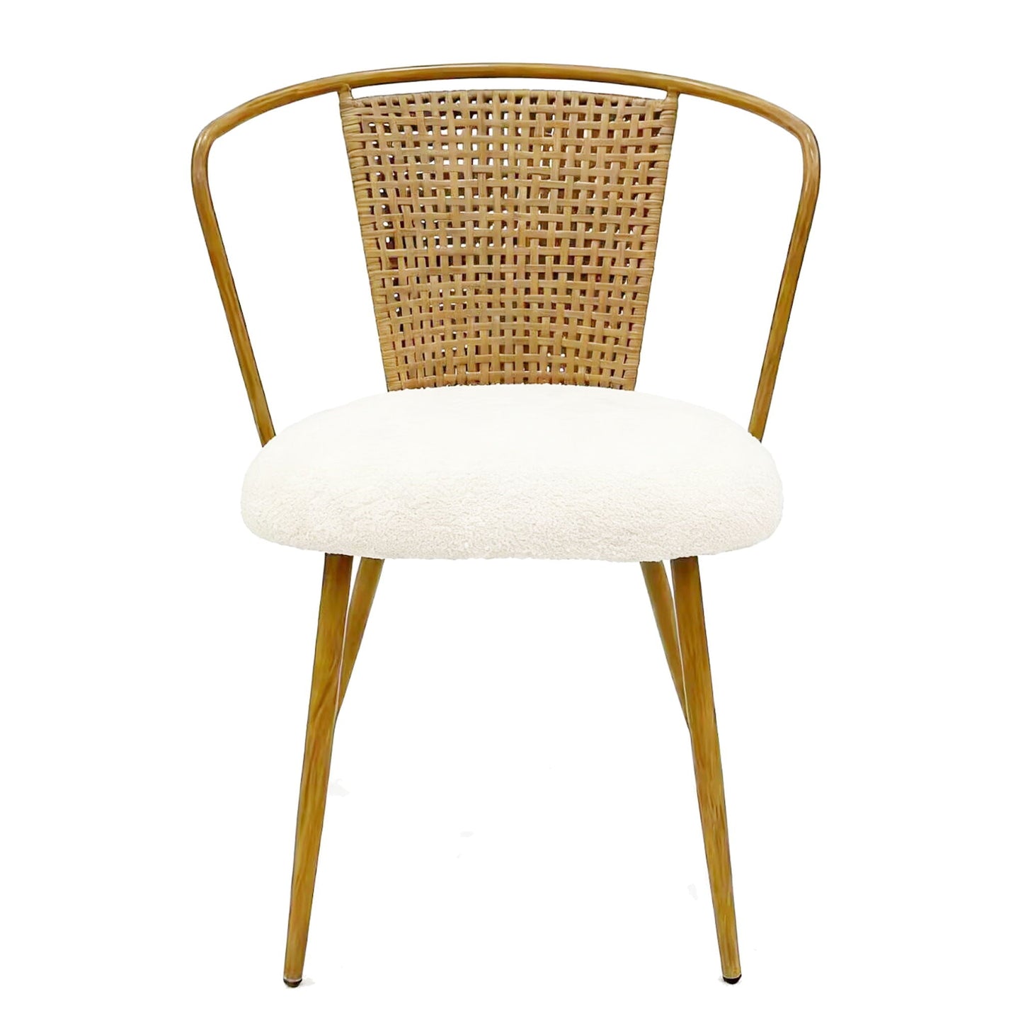 Dining Chairs With Wing Back Design For Kitchen (Set of 2) - Beige / Brown