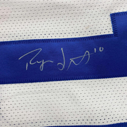 Framed Autographed/Signed Ryan Switzer 35x39 Dallas White Football Jersey JSA COA